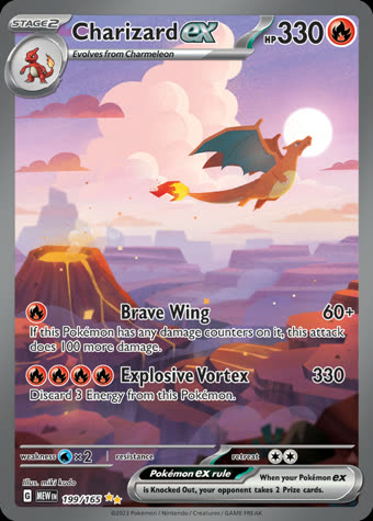 Charizard ex, 151, card 199 of 165, special illustration rare